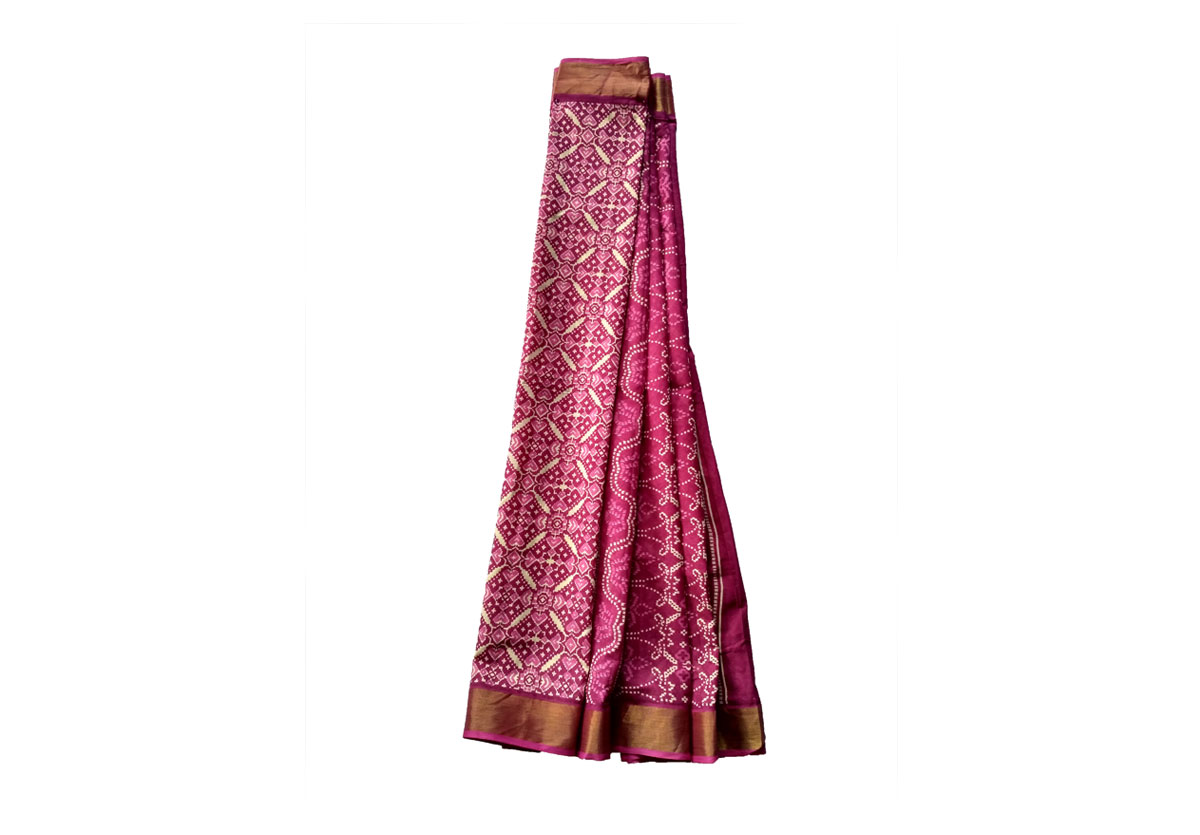 bhairavgarh batik print saree